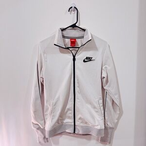NIKE WOMEN | BLACK & WHITE ZIP UP ATHLETIC JACKET